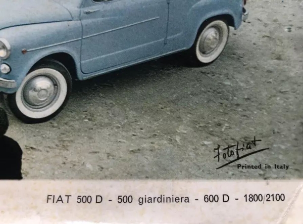 Fiat 500 Giardiniera 2100 Models Harbour Chioggia 1958 Factoryphoto (0627)